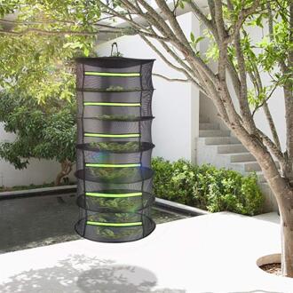 4/6/8 Lagen Herb Droogrek Opknoping Mesh Netto Stalen Ringen Opvouwbare Rits Sluiting Voor Bloemblaadjes Knoppen Bonen 4 Layers