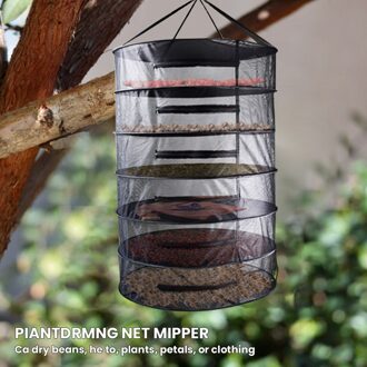 4/6 Lagen Drogen Netto Voor Kruiden Opknoping Mand Vouwen Droog Rek Kruid Drogen Netto Droger Zak Mesh Voor Bloemknoppen planten Organizer 02