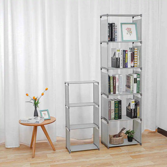 4/6 Tiers Cube Bookshelf Storage Shelves Standing Cabinet Display Rack Living Room Organizer Office Bookcase Home Furniture