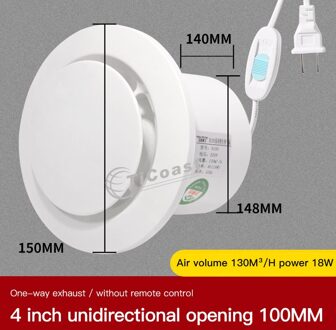 4/6Inch Elektrische Ventilator Wc Keuken Badkamer Opknoping Muur Window Air Ventilator Pijp Ventilatie Extractor 4duim / AU plug