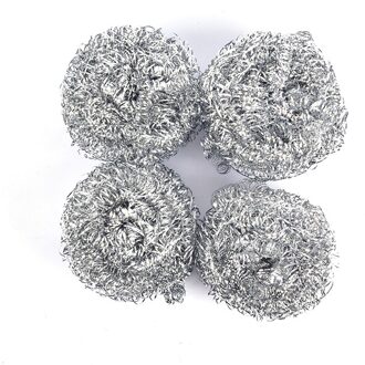 4/6Pcs Utility Roestvrij Staaldraad Bal Borstel Borstel Keuken Pot Servies Cleaner Scrub Roest Remover Schotel sterke Gereedschap 4stk
