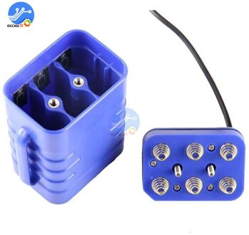 4/6X18650 Lithium Batterij Oplader Box Led Indicator Waterdichte Veiligheid Fietsen Batterij Case Houder Voor Fiets licht Koplamp 6x blauw Pack