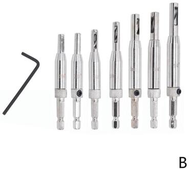 4/7/8Pcs Hss Auto Centreren Scharnier Boren Set Deur Boor Center Kast O3Z8