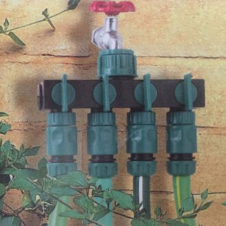 4/7Mm Tuin Watering Druppelbuis 4-Way Tap Slang Splitter Voor Slang Fittingen Quick Connectors voor Kas 1 Set