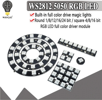 4 8 12 16 channel WS2812 WS2812B WS 2811 5050 RGB LED Lamp Panel Module 5V 1Bit 4Bit 8Bit 12Bit 16Bit 24Bit Rainbow LED Precise