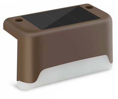 4/8/12Pcs Solar Lamp Outdoor Trappen Hek Led Solar Licht Zonne-energie Tuin Licht Waterdicht Lantaarn patio Pathway Yard Light bruin schelp / 8stk