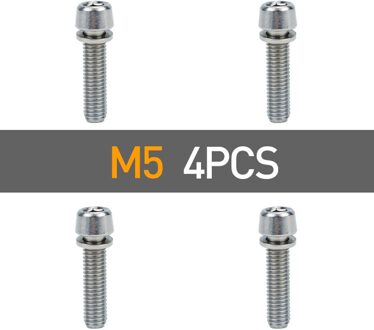 4/8/16Pcs Fiets Stuurpen Schroef M5 * 20 / M6 * 20 Fiets Stuur Schroef aluminium Bout Fixed Gear Mtb Fiets Accessoires 4stk m5