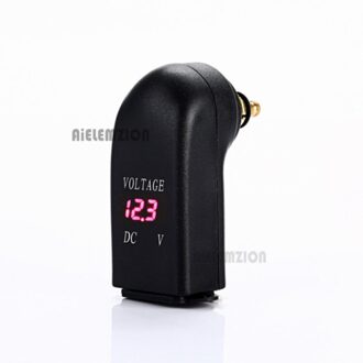 4.8A Dual Usb Motorfiets Lader Voor Bmw Motorfiets Lader Voor Hella Din Socket Naar Usb Adapter Voltmeter Met Usb Charger Rood