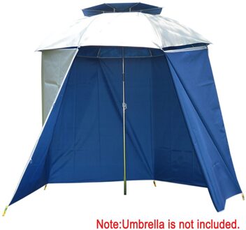 4.8M Regendicht Muur Doek Van Vissen Paraplu Opvouwbare Schaduwdoek Strand Zon Beschermen Schort Met Karabijnhaken blauw