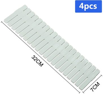 4/8Pcs Plastic Lade Divider Diy Lade Organizer Separator Partitie Boord Thuis Ondergoed Sokken Make Clapboard Opslag Gereedschap 4stk-groen