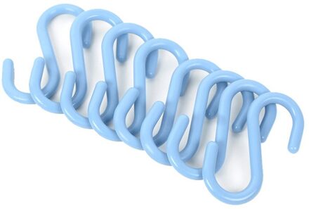 4/8Pcs Praktische Plastic Emmer Haak S Vorm Kleding Rack Keuken Reling S Hanger Keuken Haken 8stk blauw S