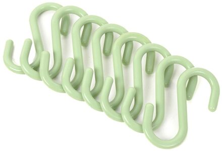 4/8Pcs Praktische Plastic Emmer Haak S Vorm Kleding Rack Keuken Reling S Hanger Keuken Haken 8stk groen S