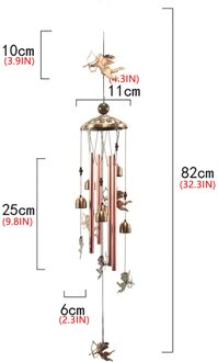 4 Antieke Windgong Aluminium Opknoping Ornament Home Outdoor Tuin Yard Decoraties Metalen Windgong Opknoping Outdoor B