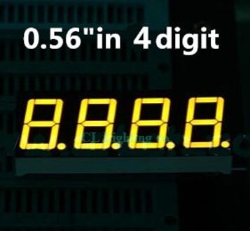 4 Bits Digitale Buis Led Display 7 Segment Geel 0.56 inch gemeenschappelijke kathode 0.56 "0.56in vier cijfers display