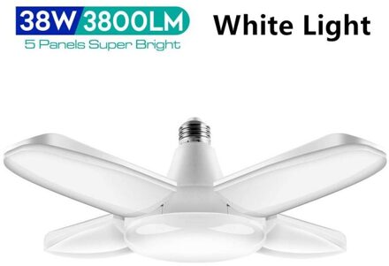 4 Blad Industriële Verlichting 38W Vervormbare Led Garage Lamp 3800LM Huishoudelijke Plafondlamp Voor Garage Wit/Geel wit licht