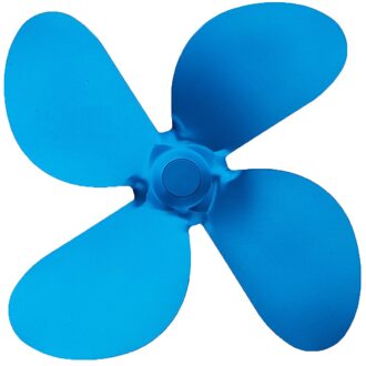 4 Bladen Luchtstroom Warmte Kachel Fan Haard Warmte Distributie Gasfornuis Thuis Haard Onderdelen Fan Blad Accessoires blauw