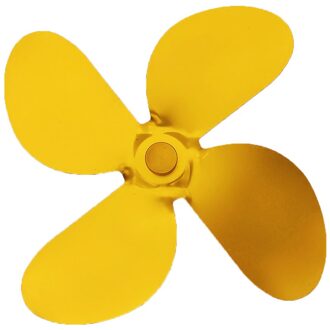 4 Bladen Luchtstroom Warmte Kachel Fan Haard Warmte Distributie Gasfornuis Thuis Haard Onderdelen Fan Blad Accessoires goud