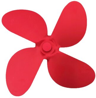 4 Bladen Luchtstroom Warmte Kachel Fan Haard Warmte Distributie Gasfornuis Thuis Haard Onderdelen Fan Blad Accessoires rood