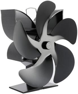 4 Bladen Warmte Aangedreven Kachel Fan Log Hout Brander Ecofan Rustig Zwart Thuis Haard Ventilator Efficiënte Warmteverdeling SF902S