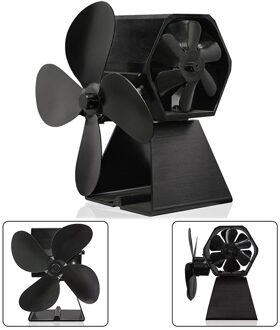 4 bladen Warmte Aangedreven Kachel Fan Log Hout Brander Milieuvriendelijke Kachel Ventilator Warmte Efficiënte Distributie Voor Thuis Haarden Onderdelen
