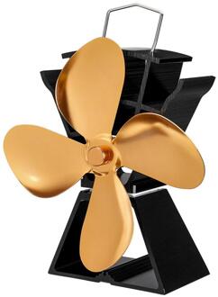 4 Bladen Warmte Aangedreven Kachel Fan Rustig Haard Eco Fan