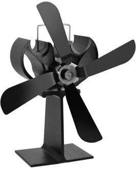 4 Bladen Warmte Aangedreven Kachel Ventilator Voor Hout Log Brander Heater Haard Brandstofbesparing Rustig Ecofan Efficiënte zwart