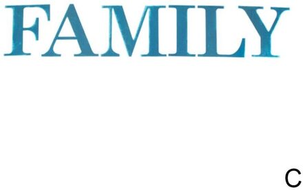 4-Brief Liefde, Huis, Familie Spiegel Muurstickers Zelfklevende F9U0