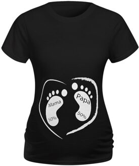 4 # Cartoon Print Moederschap Shirt Vrouwen Ronde Hals Moederschap Korte Mouwen Shirt Zwangerschap Kleding Zwangere Shirt Gestante 3XL