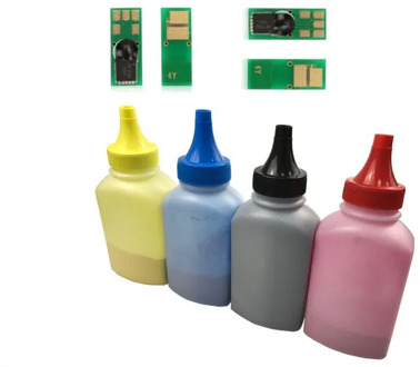 4 Chip and 4 Toner Powder for OKI C301 C301dn C321 C321dn MC332dn MC332 MC342 MC342dn MC342dnw MC342w MC342dw MC332MFP MC342MFP