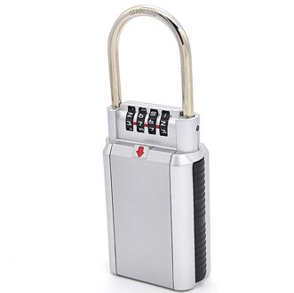 4 Cijfercombinatie Wachtwoord Lock Zinklegering Veiligheidsslot Koffer Bagage Codeslot Kast Kast Locker Hangslot zilver