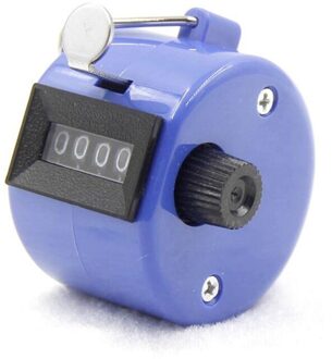 4 Cijferig Nummer Teller Digitale Hand Tally Clicker Vinger Handmatige Telling Voor Timer Golf Voetbal Training Tellers 40% Off blauw
