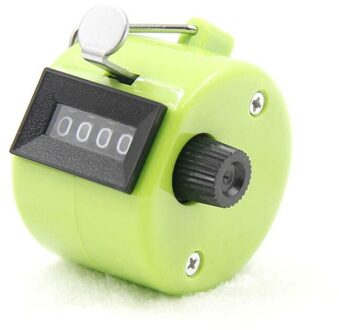 4 Cijferig Nummer Teller Digitale Hand Tally Clicker Vinger Handmatige Telling Voor Timer Golf Voetbal Training Tellers 40% Off groen