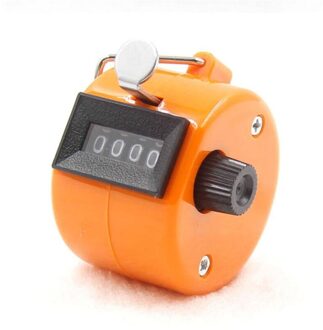 4 Cijferig Nummer Teller Digitale Hand Tally Clicker Vinger Handmatige Telling Voor Timer Golf Voetbal Training Tellers 40% Off oranje