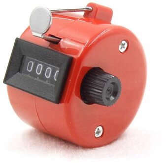 4 Cijferig Nummer Teller Digitale Hand Tally Clicker Vinger Handmatige Telling Voor Timer Golf Voetbal Training Tellers 40% Off rood