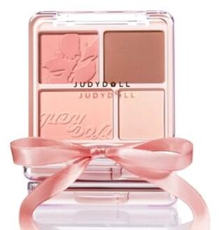 4 Color Blush & Highlight Palette (5-6) #06 Fit Beige