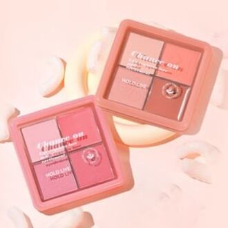 4 Colors Blusher Palette (1-2) #H01 Strawberry Peach - 11.5g