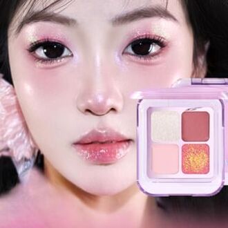 4 Colors Chameleon Eyeshadow Palette - Heartbeat Signal #M02 Heartbeat Signal - 5.8g