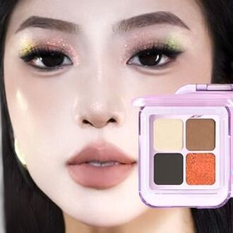 4 Colors Chameleon Eyeshadow Palette - Sunset Orange Sea #M01 Sunset Orange Sea - 5.8g