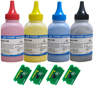 4 Colors/set Toner Powder Compatible For TK-5223K for Kyocera ECOSYS P5021cdn P5021cdw M5521cdn M5521cdw chip