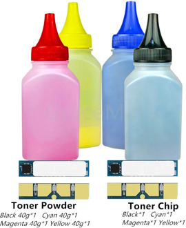 4 Colors Toner Powder with chip for samsung CLP320 CLP 320 321 325 CLX3180 CLX3185 CLX 3185 3180 CLT407S CLT-407S CLT 407S