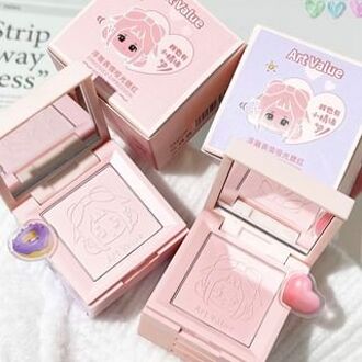 4 Colours Cartoon Embossed Matte Blush Palette 04# Hot Girl (2g x 4)