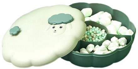 4-Compartiment Huishoudelijke Snoep Opbergdoos Met Deksel Fruitschaal Noten Snacks Voedsel Lade Keuken Opslag Accessoires Case