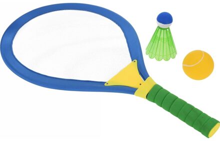 4-delige tennis/badminton set groot Groen