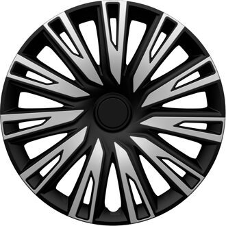 4-Delige Wieldoppenset Copra 15-inch zilver/zwart PP5565SB