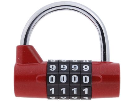 4 Digit 5Digit Codeslot Wachtwoord Veiligheidsslot Breed Beugel Combinatie Hangslot Combinatie Reizen Veiligheid Veilig Code Lock rood
