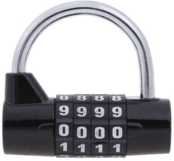 4 Digit 5Digit Codeslot Wachtwoord Veiligheidsslot Breed Beugel Combinatie Hangslot Combinatie Reizen Veiligheid Veilig Code Lock zwart