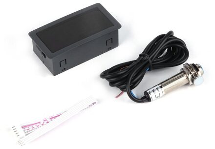 4 Digitale Led Display Toerenteller Rpm Snelheid Meter Hoge Precisie Toerenteller Met Hal Naderingsschakelaar Sensor Npn groen