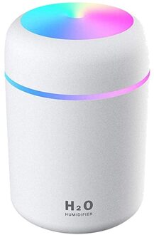 4 # Draagbare Mini Luchtbevochtiger 300Ml Cool Mist Luchtbevochtiger Met Nachtlampje Luchtbevochtiger Grote Luchtreiniger Thuis Aroma diffuser wit