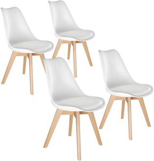 4 eetkamerstoelen Friederike Wit