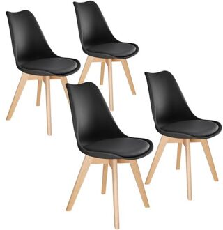 4 eetkamerstoelen Friederike Zwart